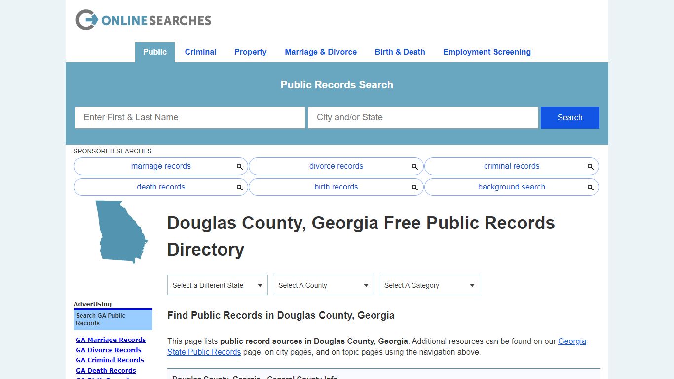 Douglas County, Georgia Public Records Directory