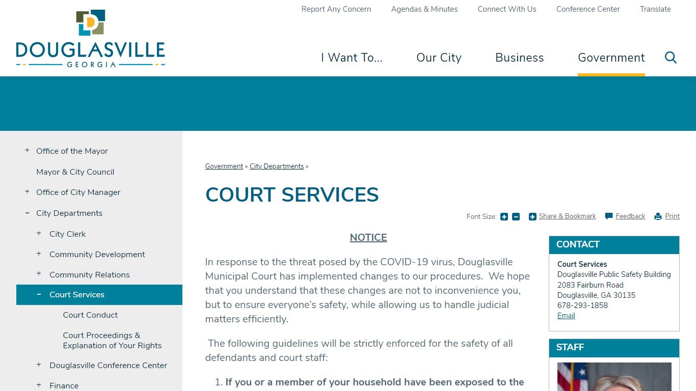 Court Services | City of Douglasville, GA